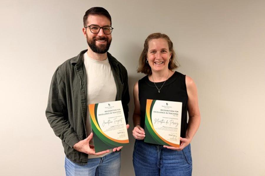 Marth du Preez and Jonathan Feigert Excellence in Teaching