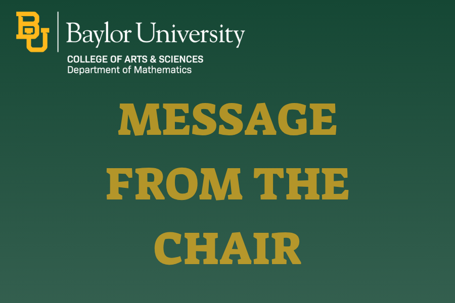 Message from the chair graphic